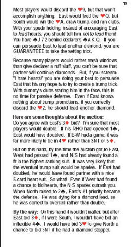 Creating trump tricks (defense)