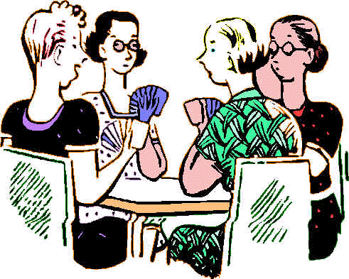 ladies playing bridge